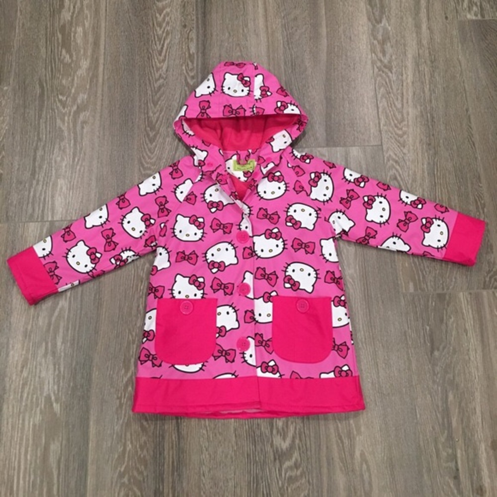 Hello Kitty pink girls jacket Western Chief sz 6